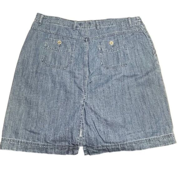 CJ Banks Medium Wash Denim Skirt N0740 - Picture 3 of 9